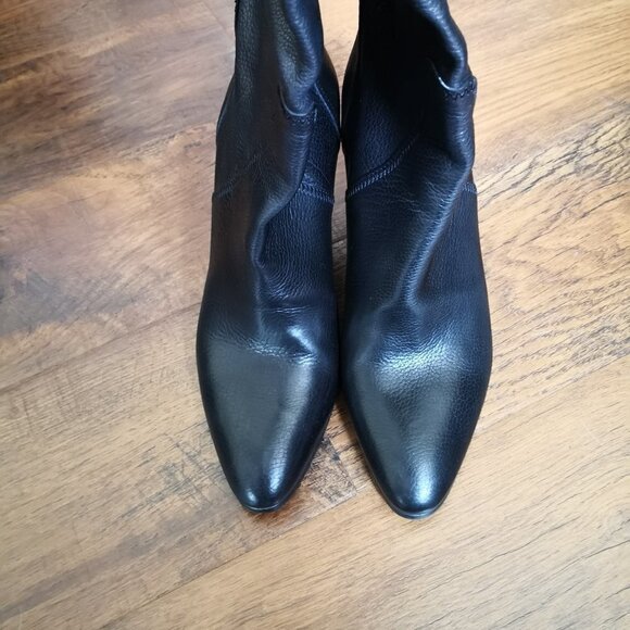 Franklin Elman Italy Soft Leather Knee High Boots Black Size US 9 EU 40 - Picture 6 of 12